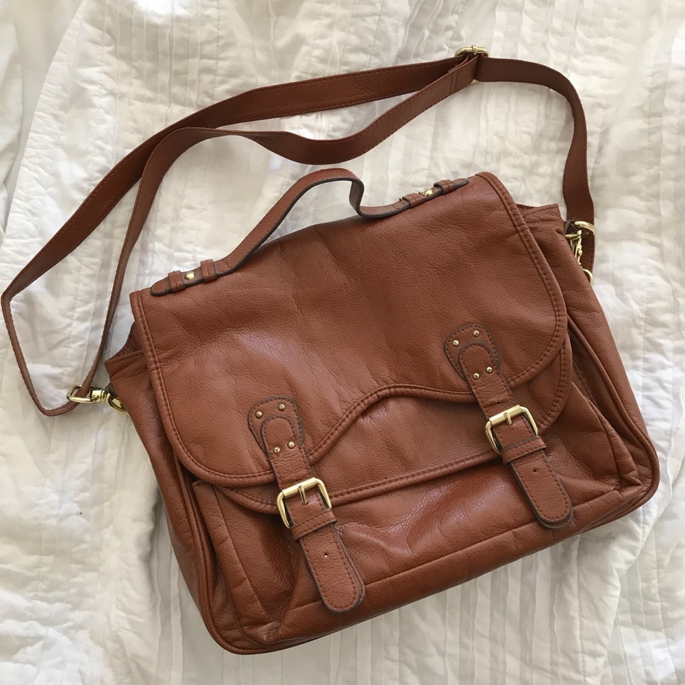H&M Vegan Leather Satchel Messenger Bag